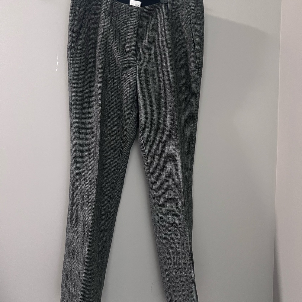 Women's Gray Tailored Pintuck Low rise Dress Pants